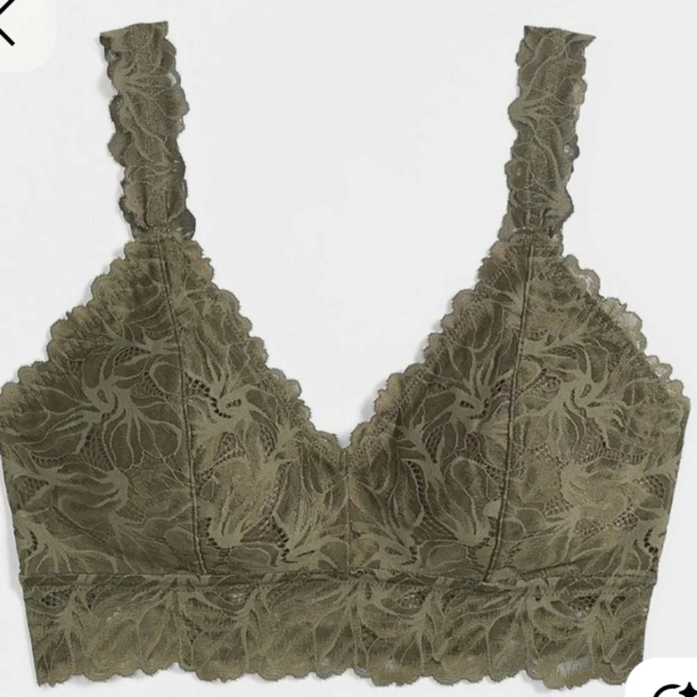 NWT Maurices S Lace Criss Cross Bralette Forest Green 2761-E
